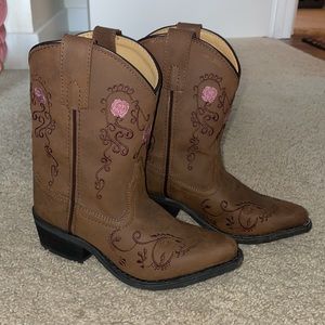 Cowgirl boots faux leather little girl size 12